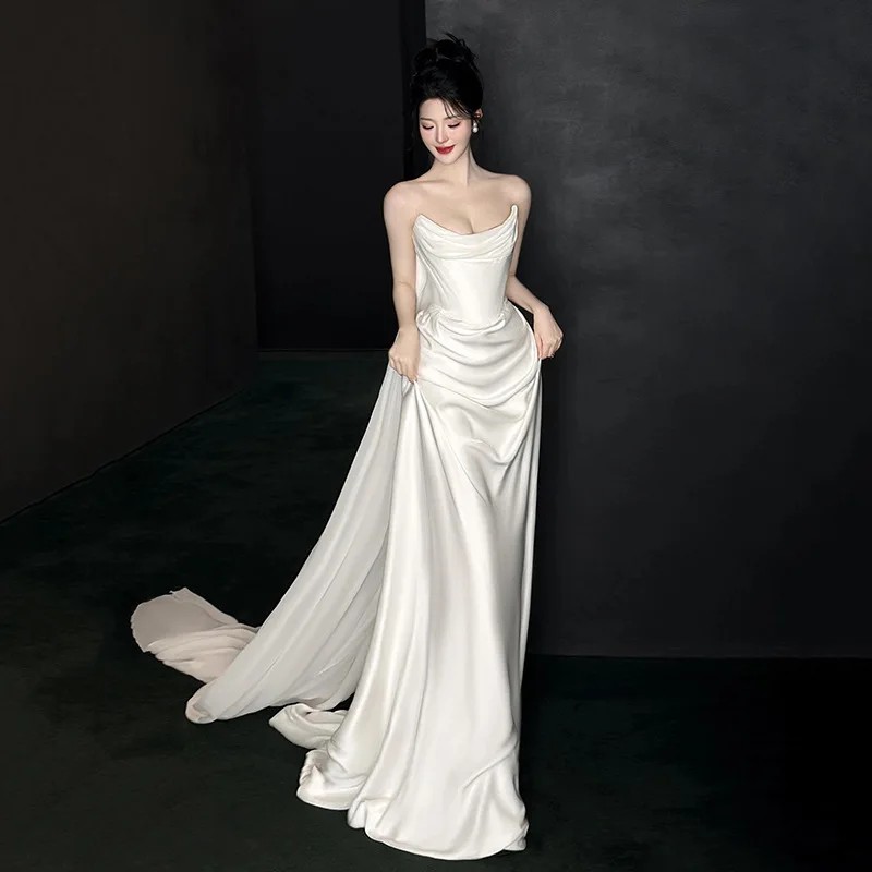 ƾ Ʈ  ź       ⱸ  ȭƮ Strapless Train Dress ź 鷯  ҳ